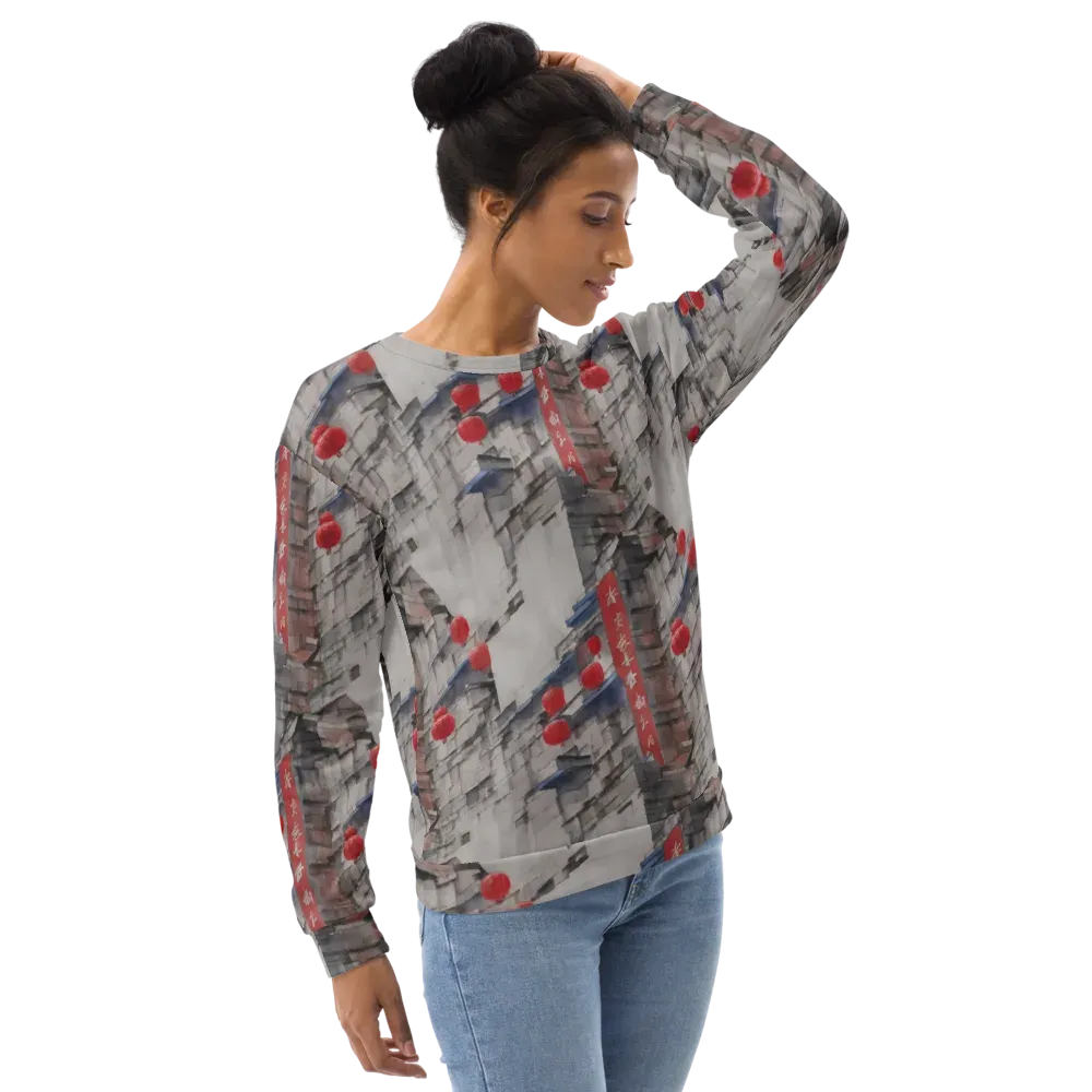 Crimson Lantern Alley on Sweatshirt — Right Front