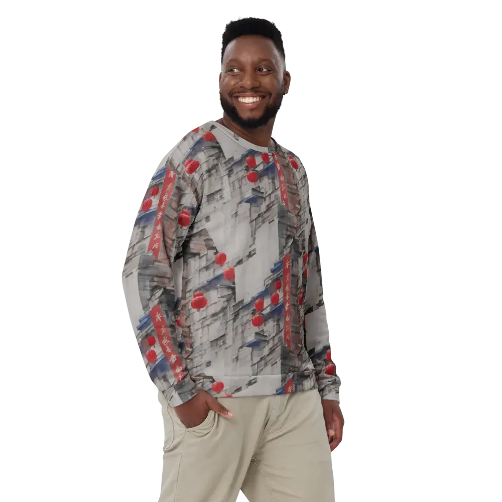 Crimson Lantern Alley on Sweatshirt — Front
