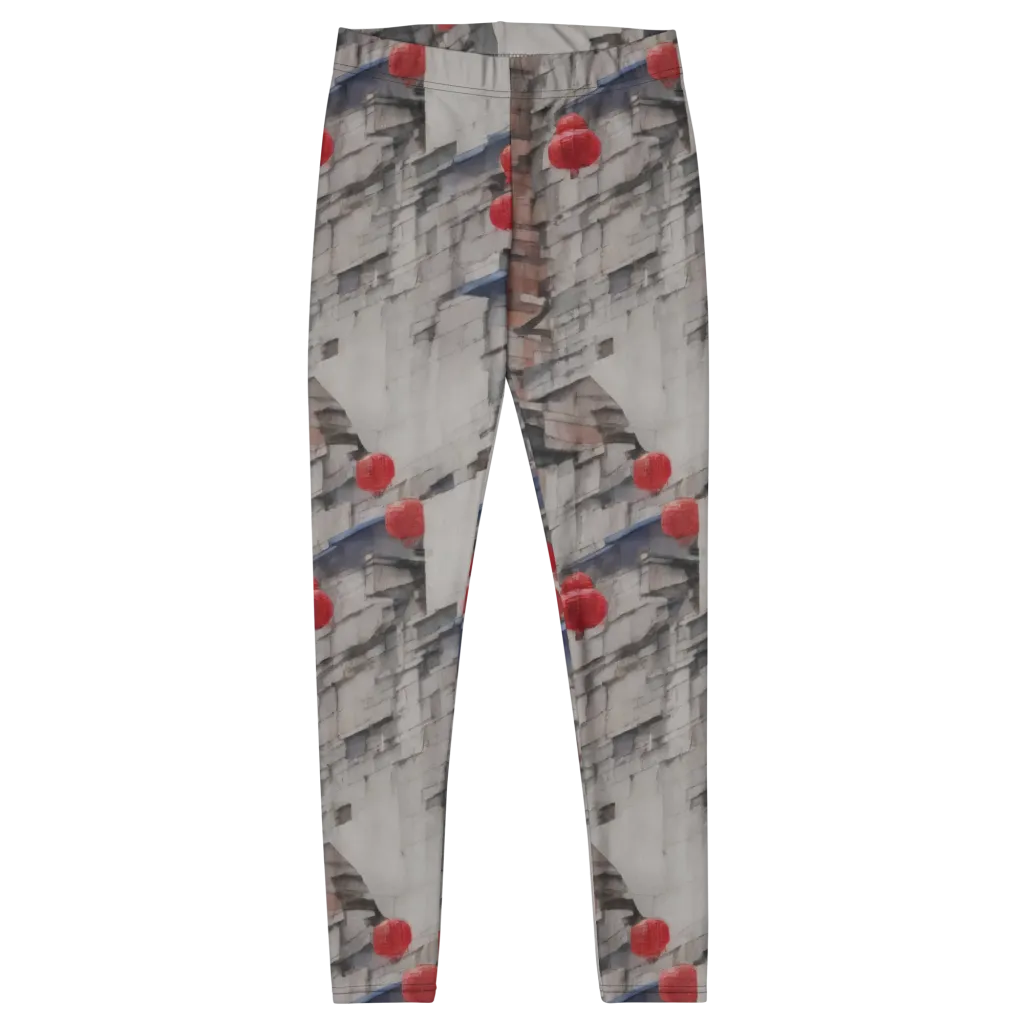 Crimson Lantern Alley on Leggings — Front