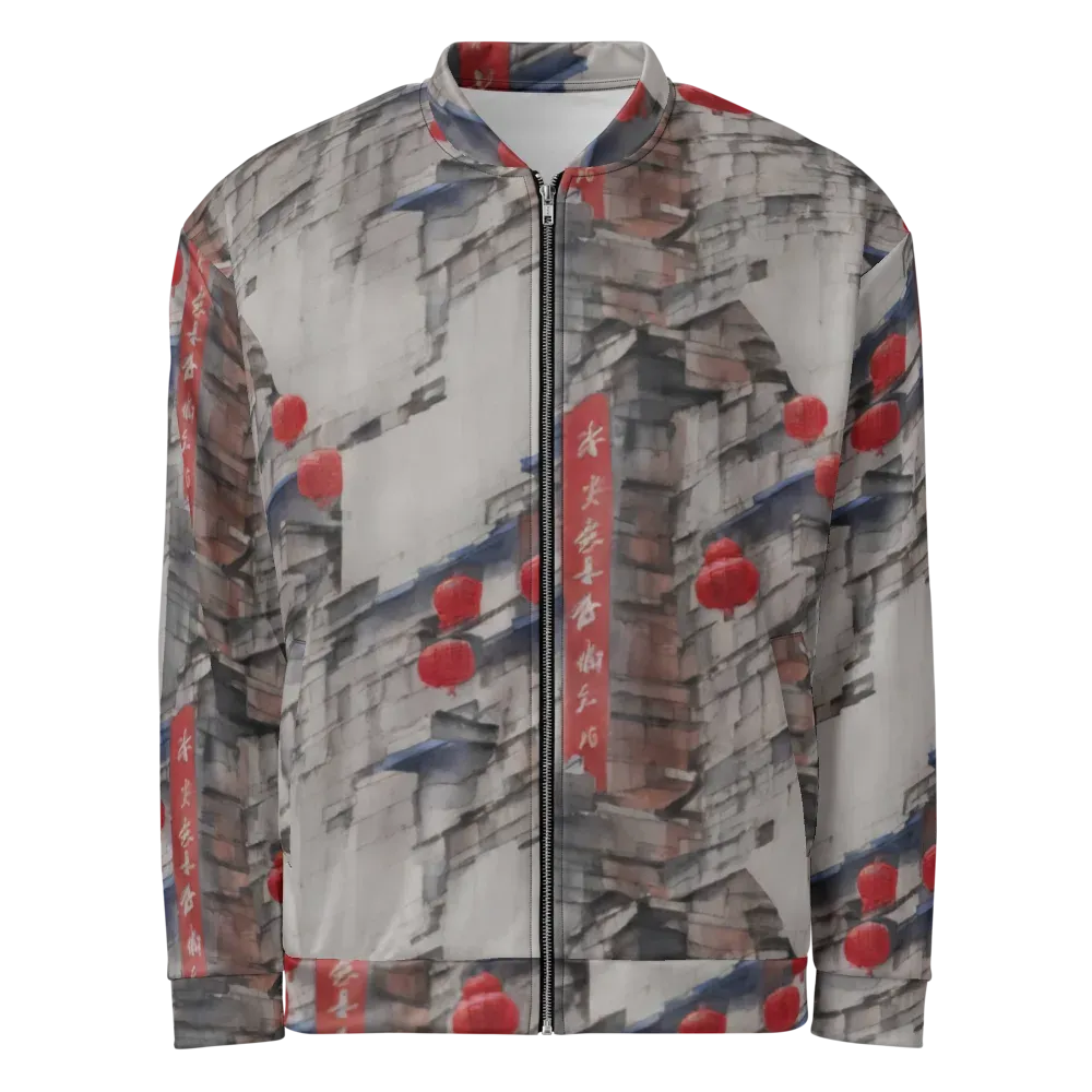 Crimson Lantern Alley on Bomber Jacket — Front