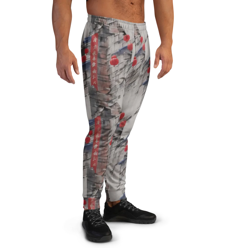 Crimson Lantern Alley on Men's Joggers — Right