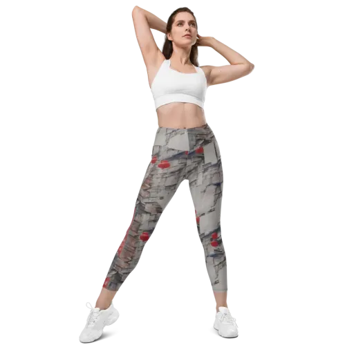 Crimson Lantern Alley on a Leggings with Pockets
