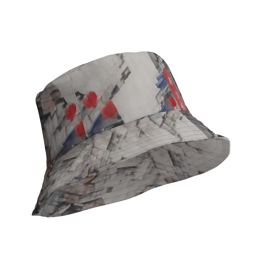Crimson Lantern Alley on Reversible Bucket Hat — Product details Outside