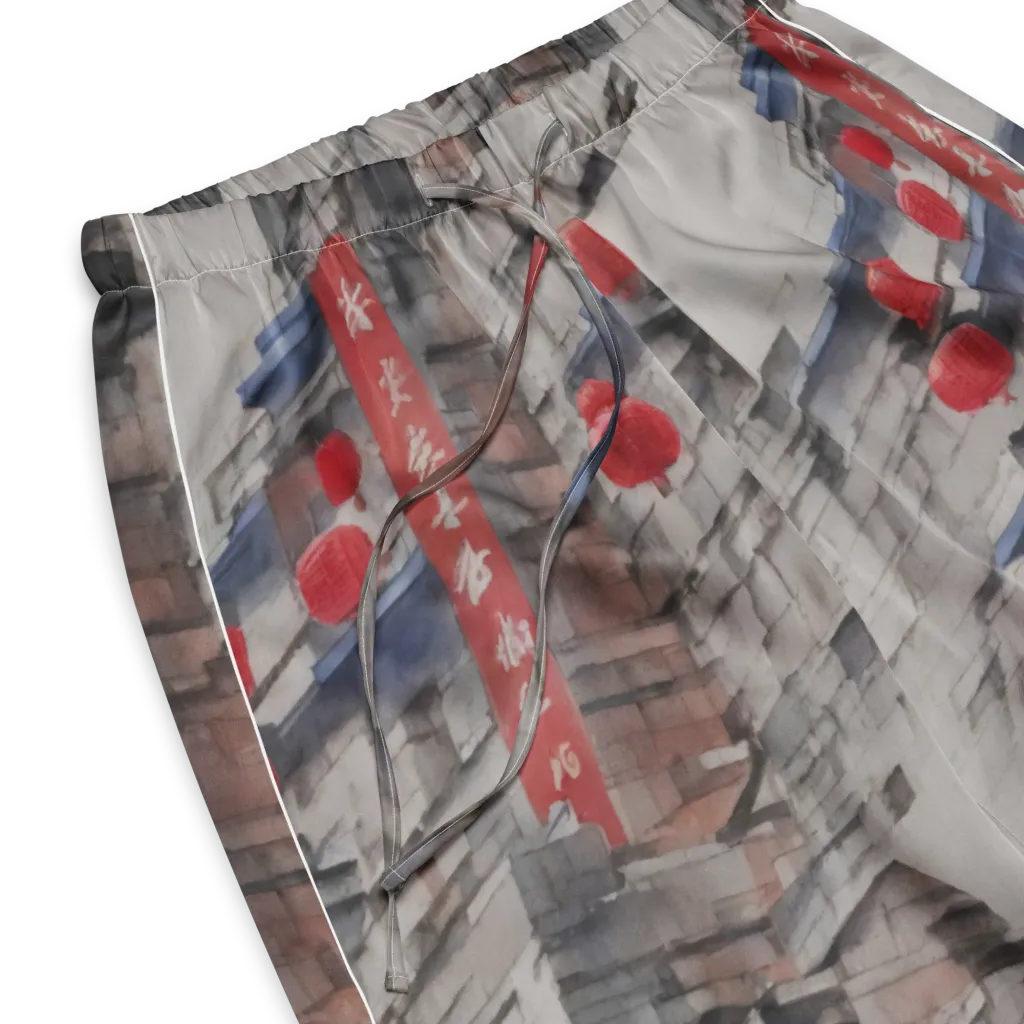 Crimson Lantern Alley on Women's Pajama Pants — Product details