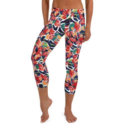 Midnight Garden on a Capri Leggings