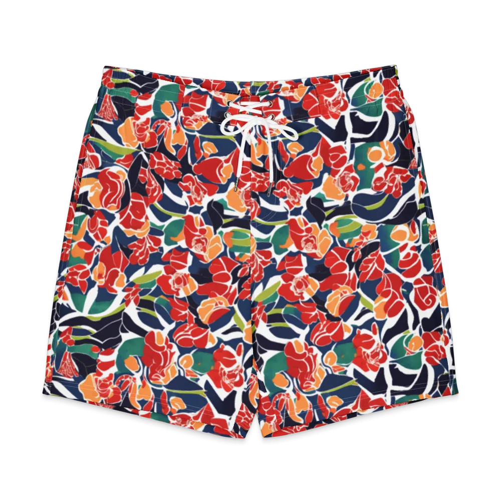 Midnight Garden on Men's Board Shorts — Front