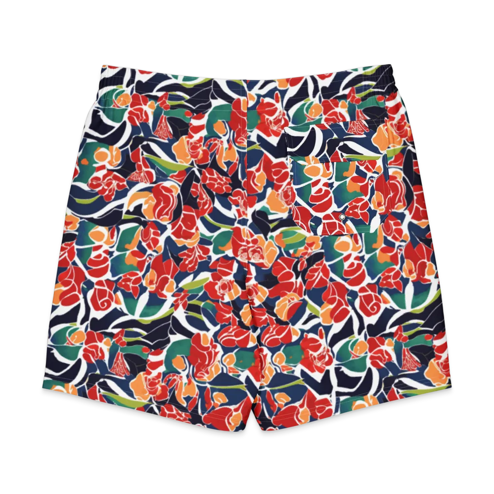 Midnight Garden on Men's Board Shorts — Back