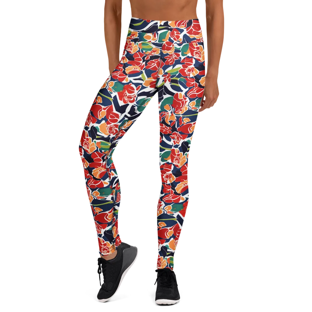 Midnight Garden on Yoga Leggings — Front