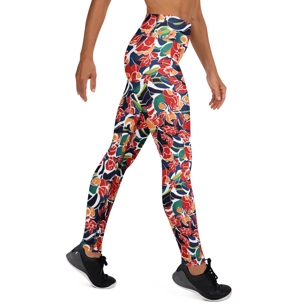 Midnight Garden on Yoga Leggings — Right