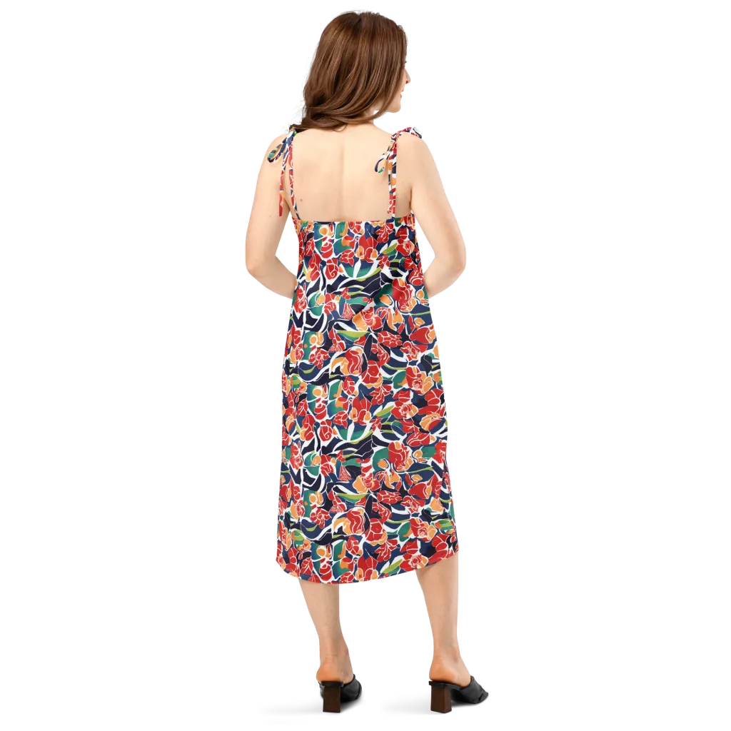 Midnight Garden on Slip Dress — Back