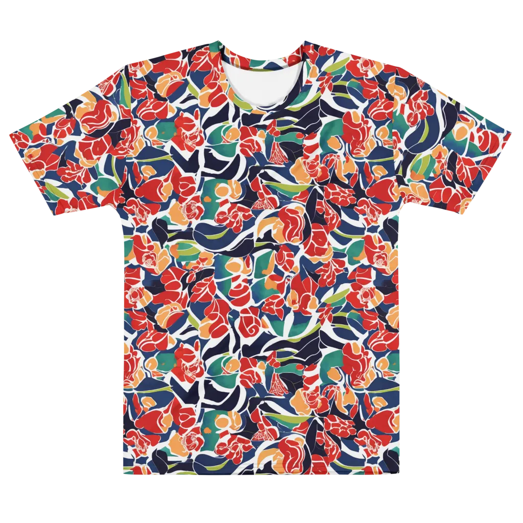 Midnight Garden on Men's Cotton Crew Neck T-Shirt — Front
