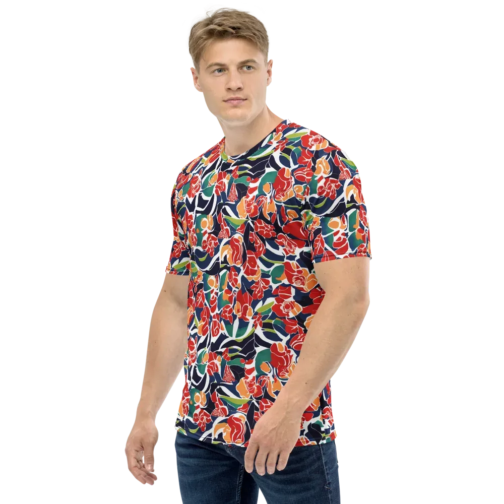 Midnight Garden on Men's Crew Neck T-Shirt — Left