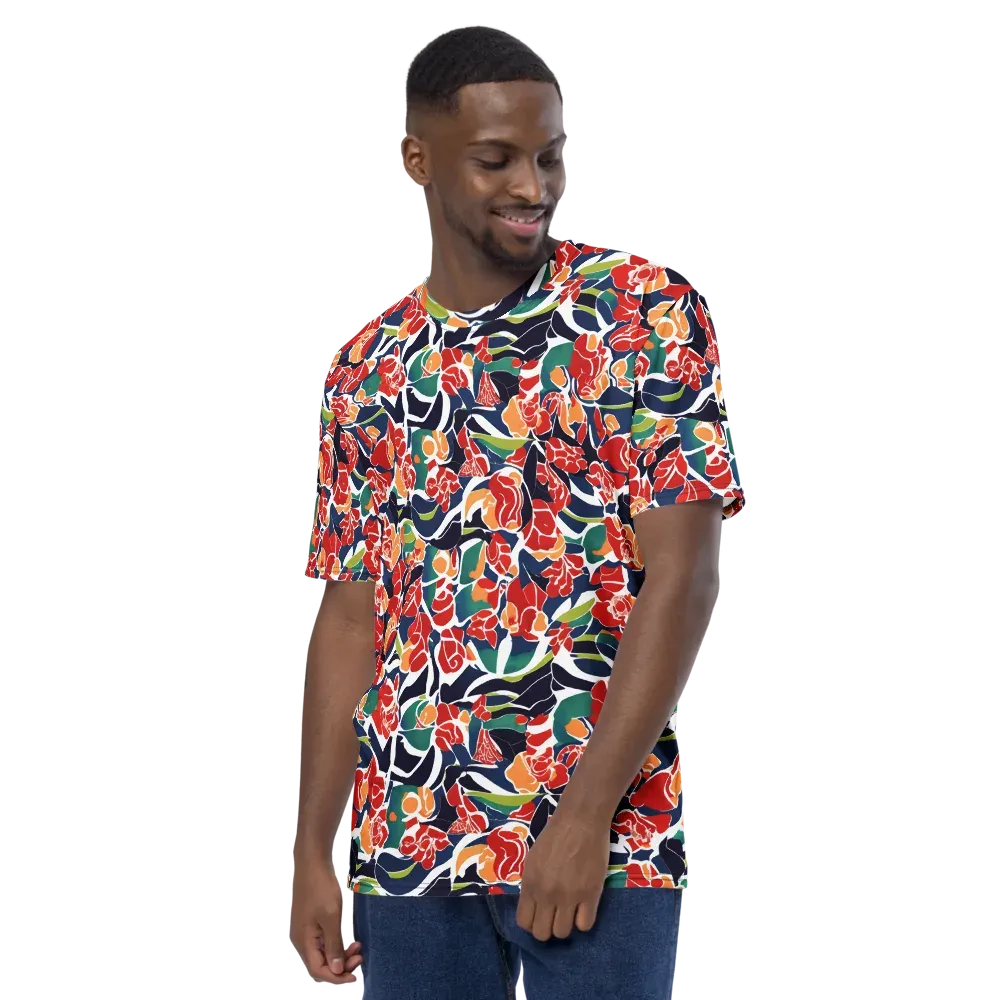 Midnight Garden on Men's Crew Neck T-Shirt — Left