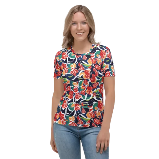 Midnight Garden on a Women's Crew Neck T-Shirt