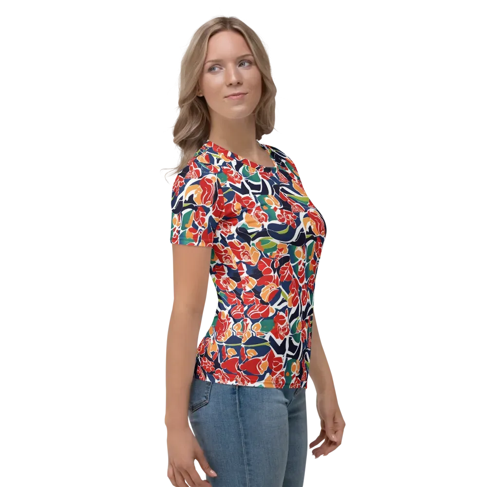 Midnight Garden on Women's Crew Neck T-Shirt — Right