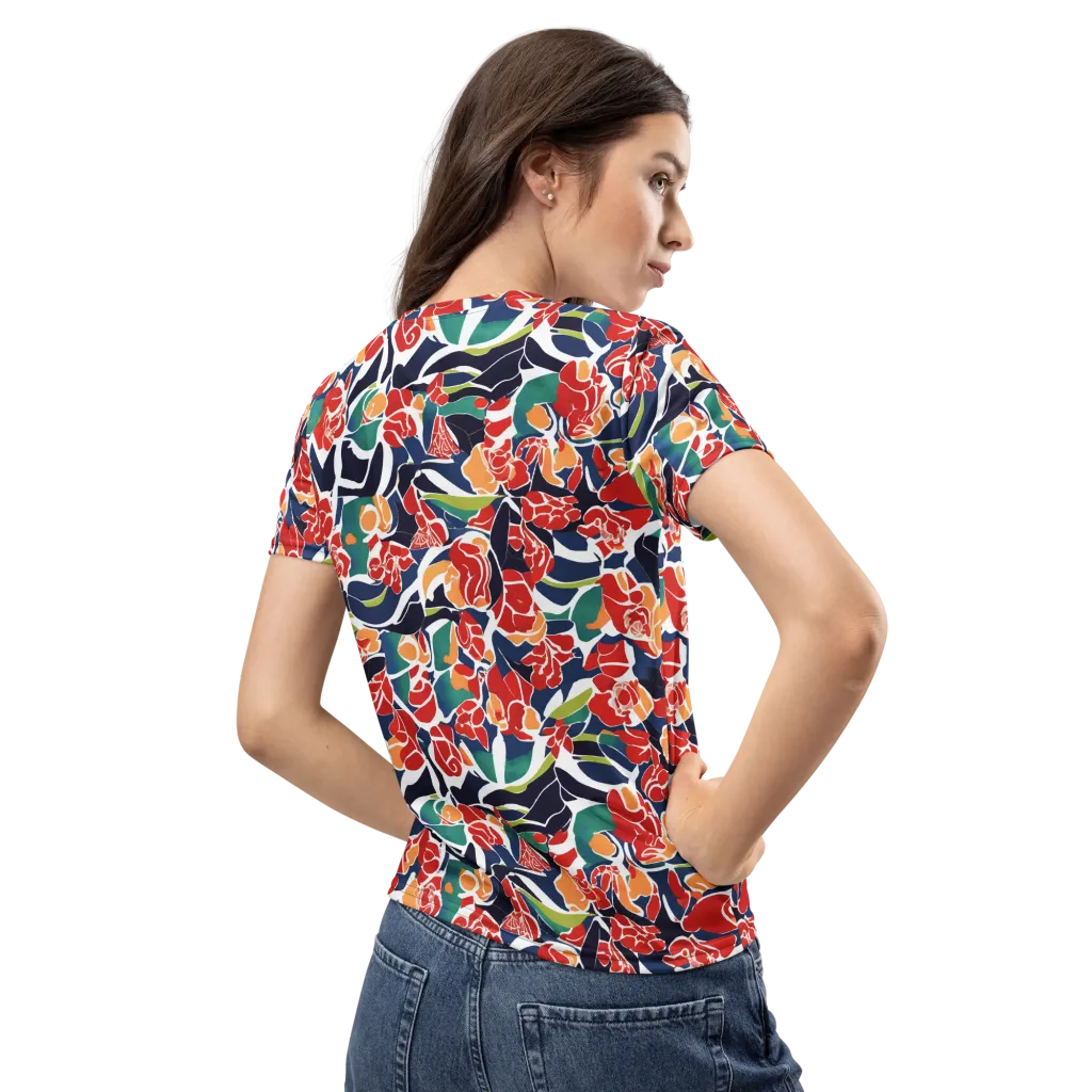 Midnight Garden on Women's Crew Neck T-Shirt — Back