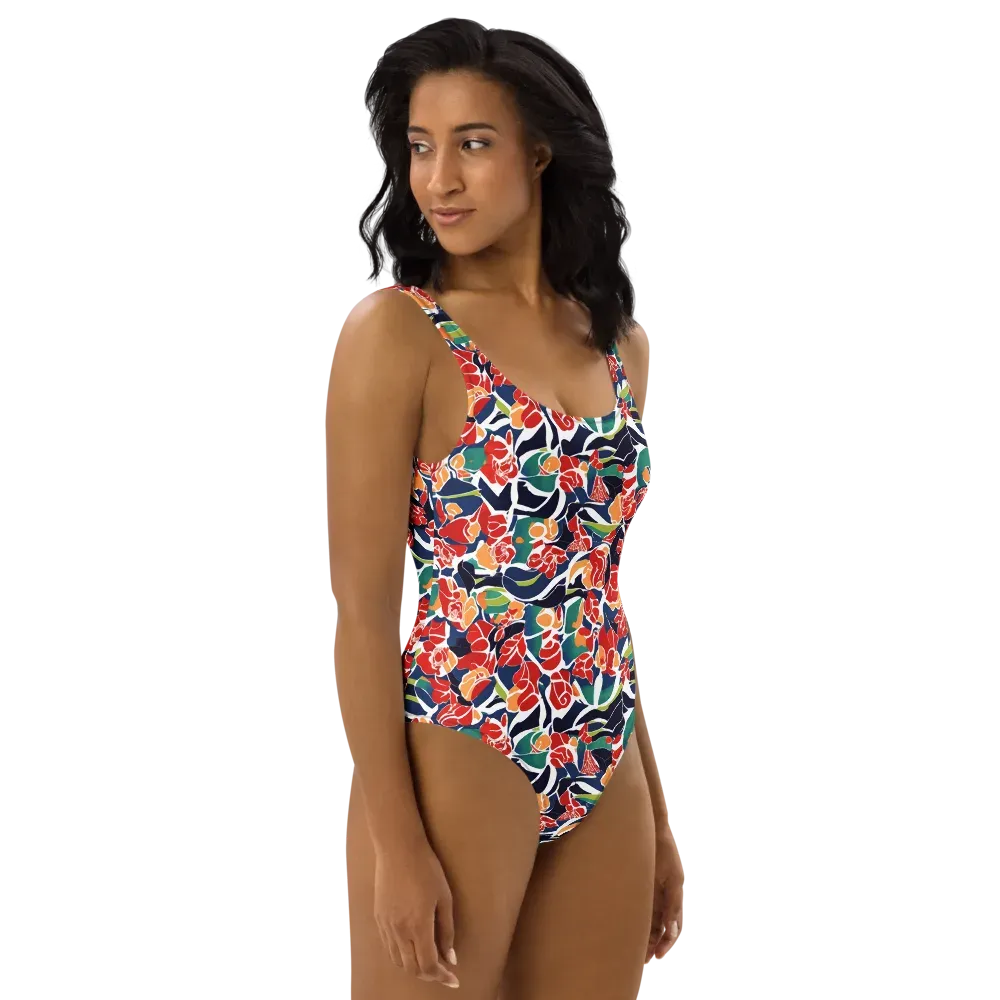 Midnight Garden on One-Piece Swimsuit — Right