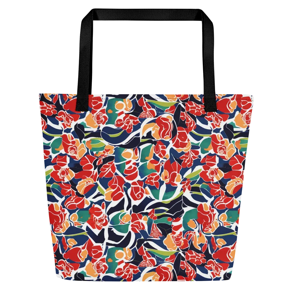 Midnight Garden on Large Tote Bag W/ Pocket — Front