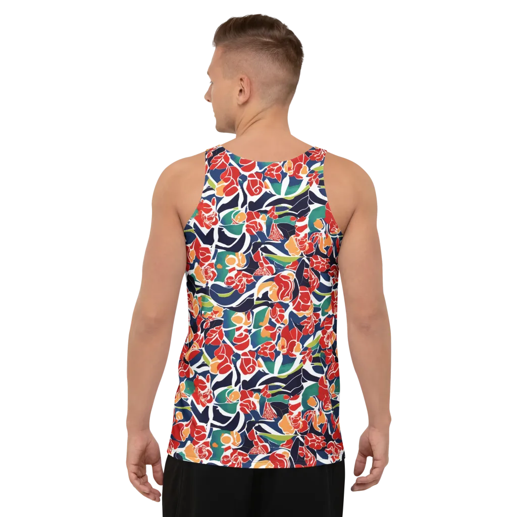 Midnight Garden on Men's Tank Top — Back