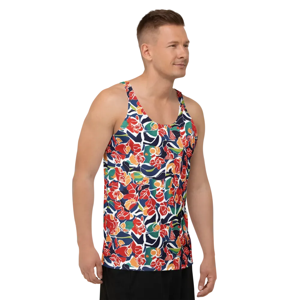 Midnight Garden on Men's Tank Top — Right Front
