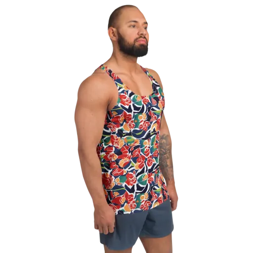 Midnight Garden on a Men's Tank Top