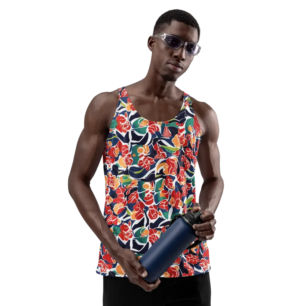 Midnight Garden on Men's Tank Top — Front