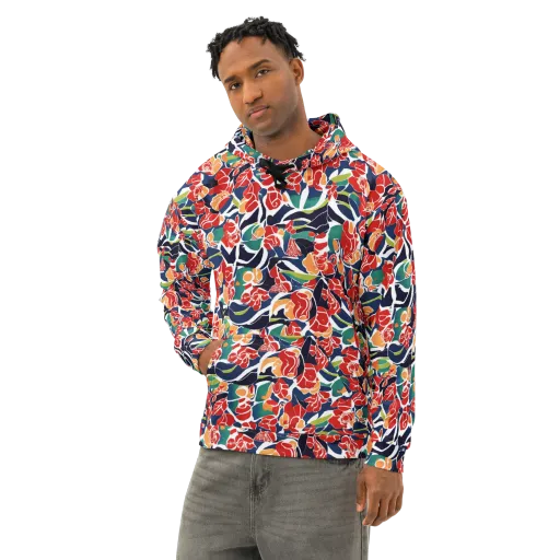 Midnight Garden on a Cotton Hoodie