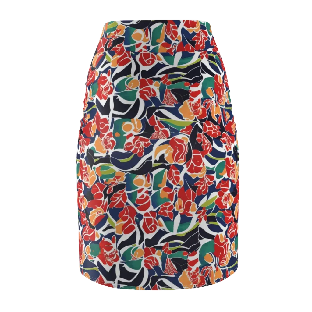 Midnight Garden on Pencil Skirt — Back