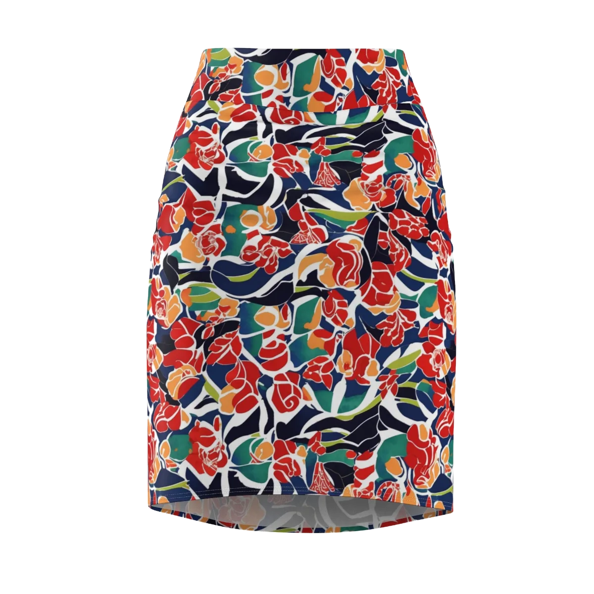 Midnight Garden on Pencil Skirt — Front