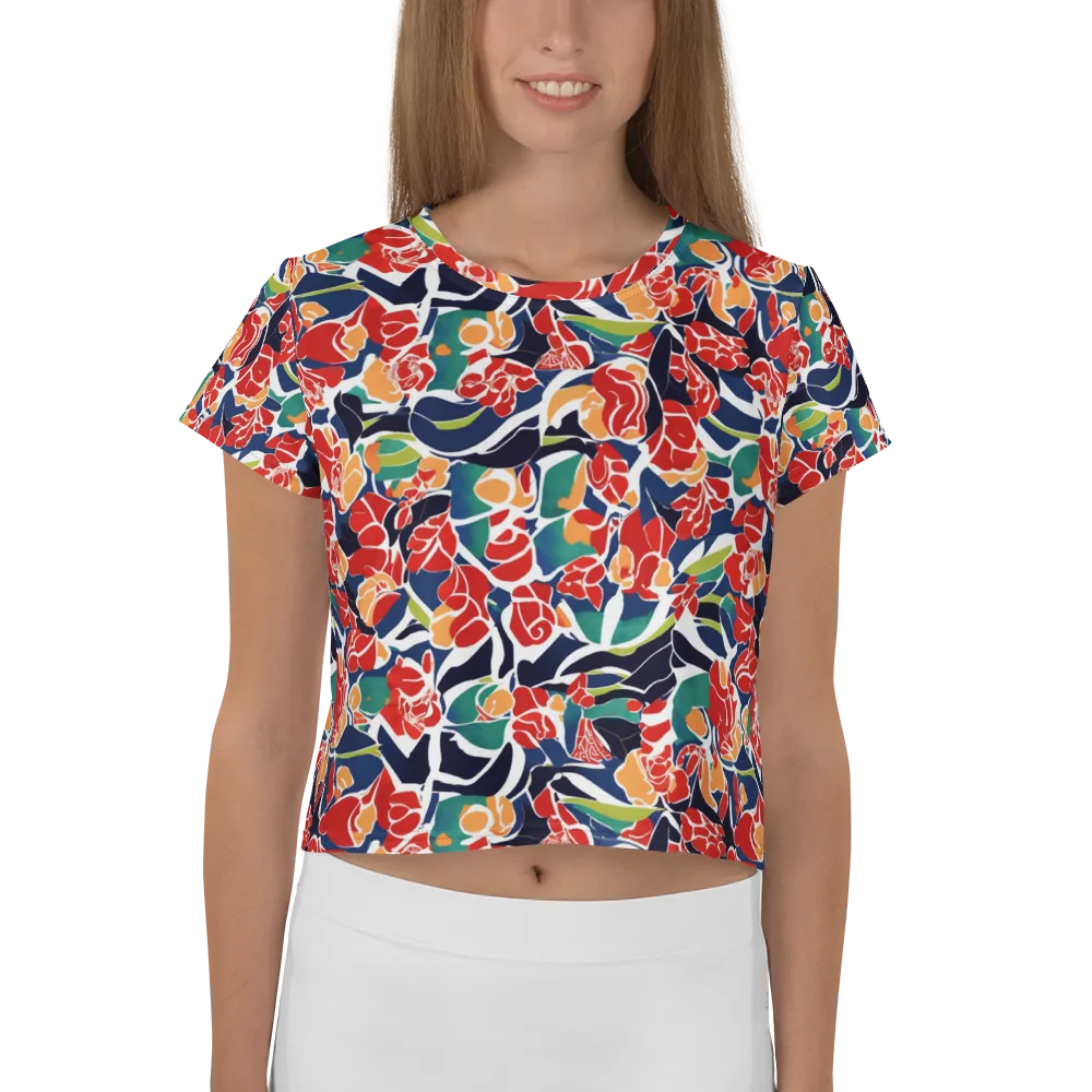 Midnight Garden on Crop Tee — Front