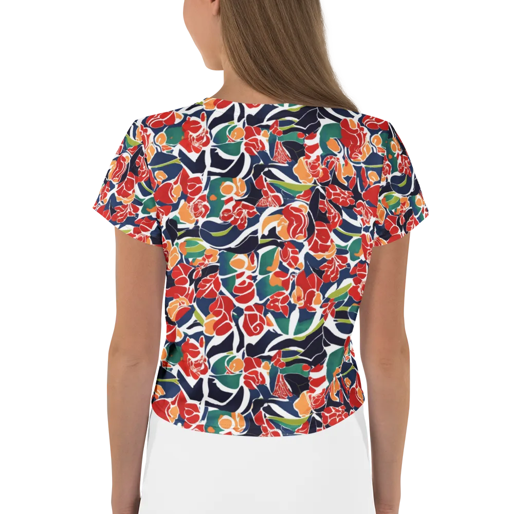 Midnight Garden on Crop Tee — Back