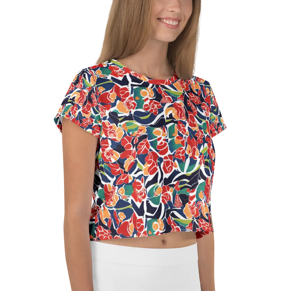 Midnight Garden on Crop Tee — Right