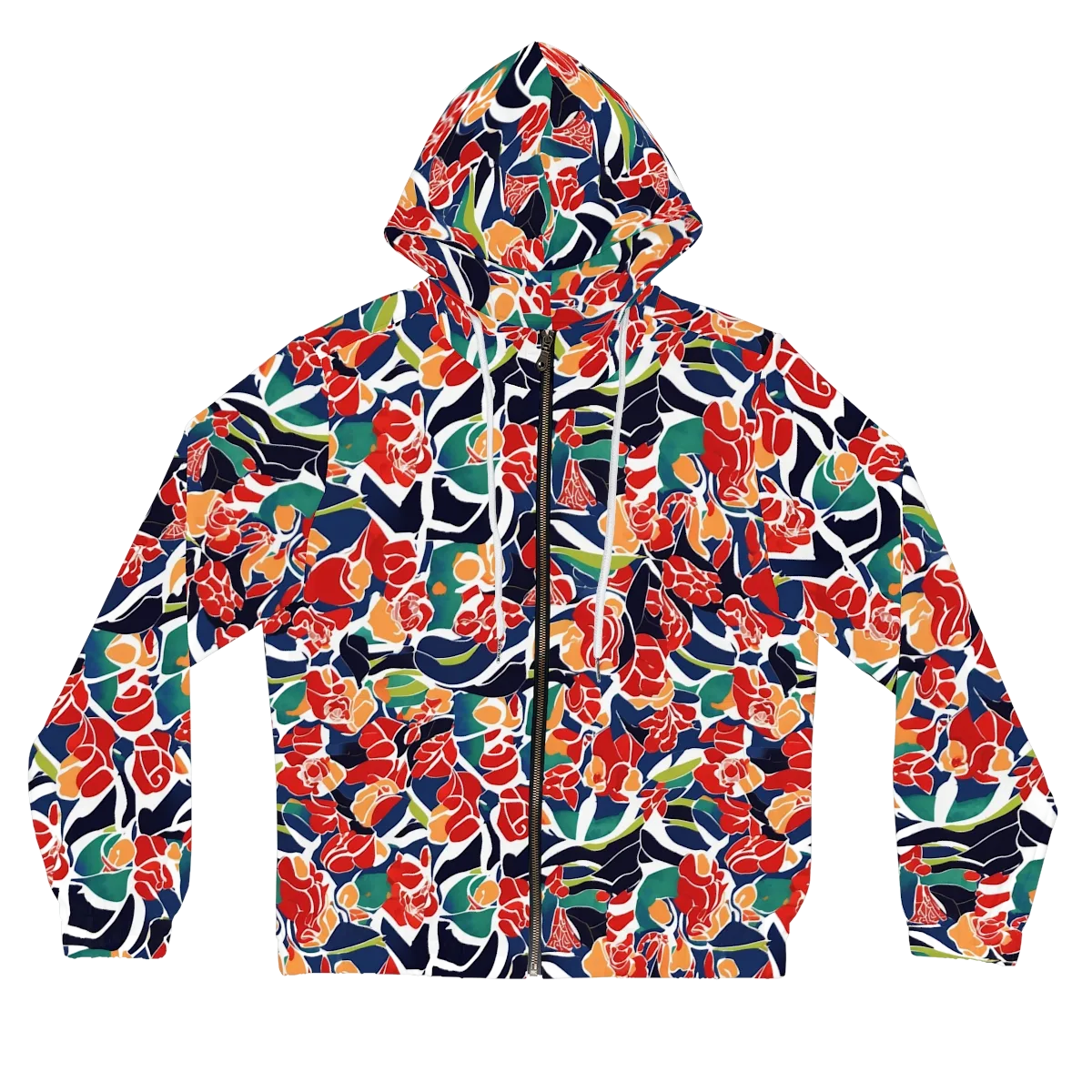 Midnight Garden on Women's Full-Zip Hoodie — Front