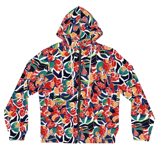Midnight Garden on a Women's Full-Zip Hoodie