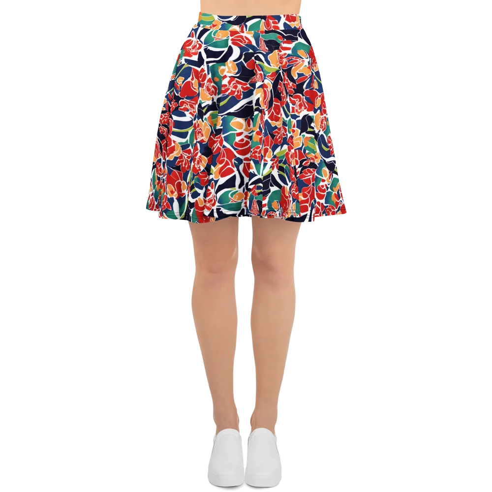 Midnight Garden on Skater Skirt — Front
