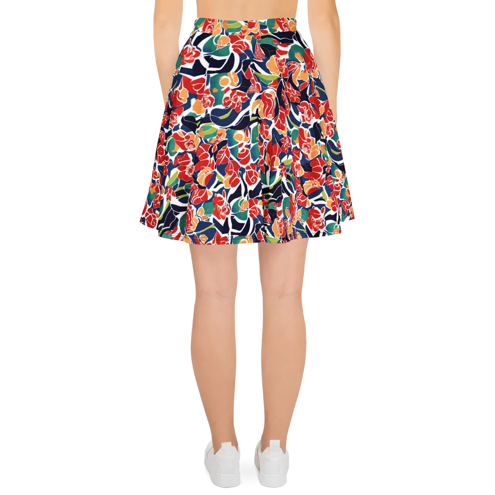 Midnight Garden on Skater Skirt — Back