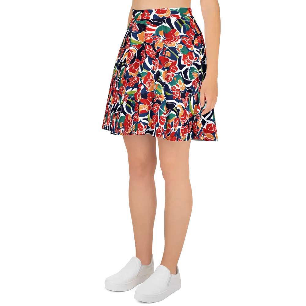 Midnight Garden on Skater Skirt — Left