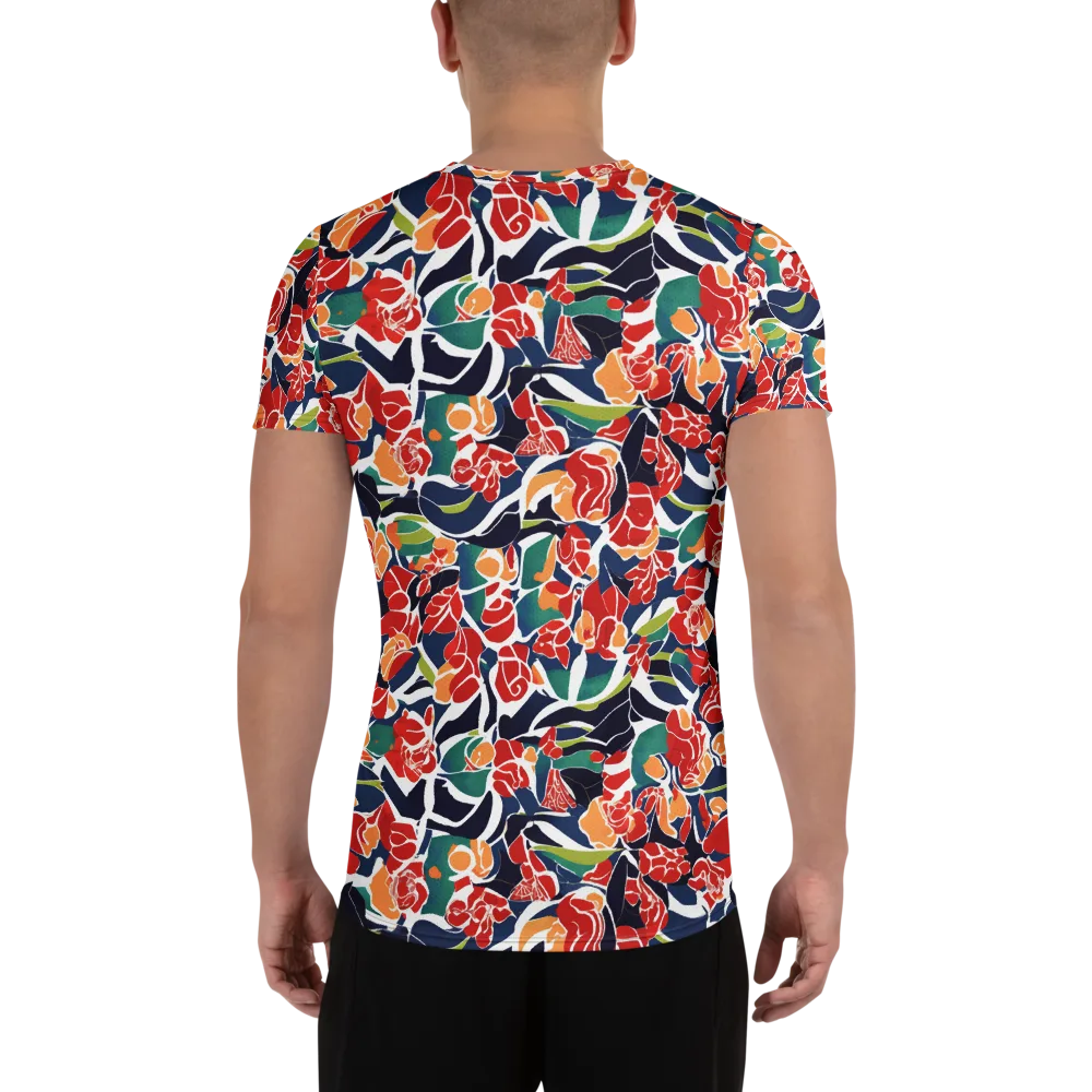 Midnight Garden on Men's Athletic T-Shirt — Back