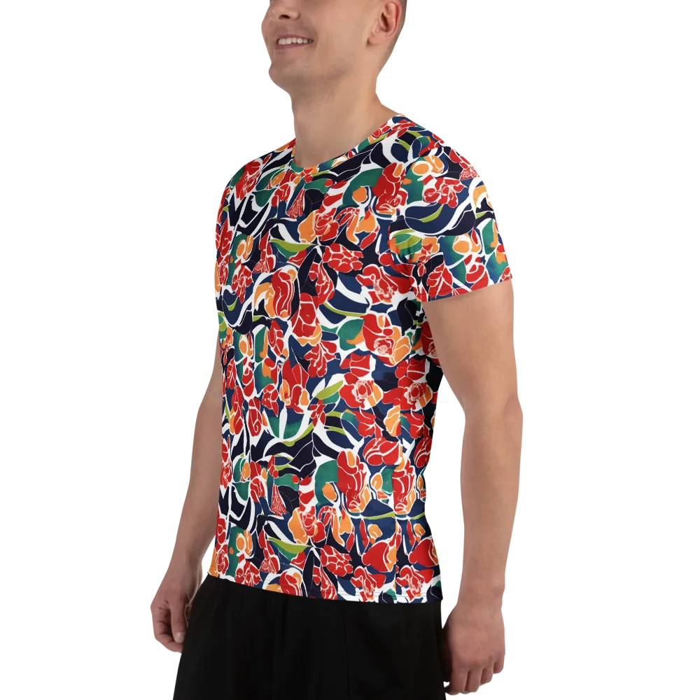 Midnight Garden on Men's Athletic T-Shirt — Left