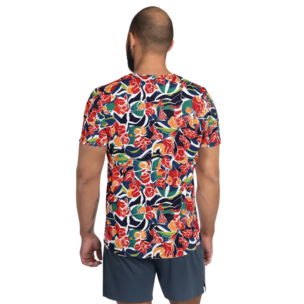 Midnight Garden on Men's Athletic T-Shirt — Back