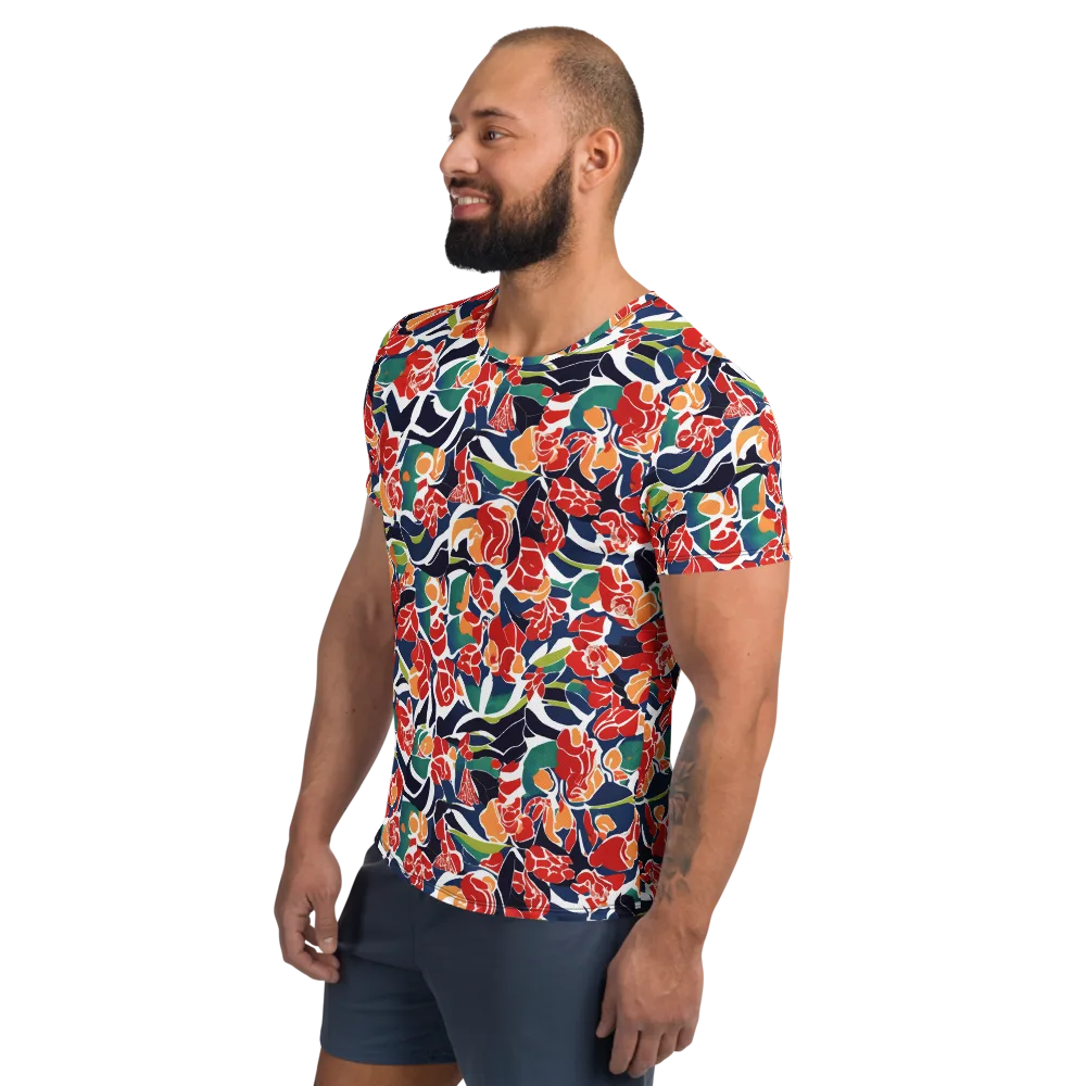 Midnight Garden on Men's Athletic T-Shirt — Left