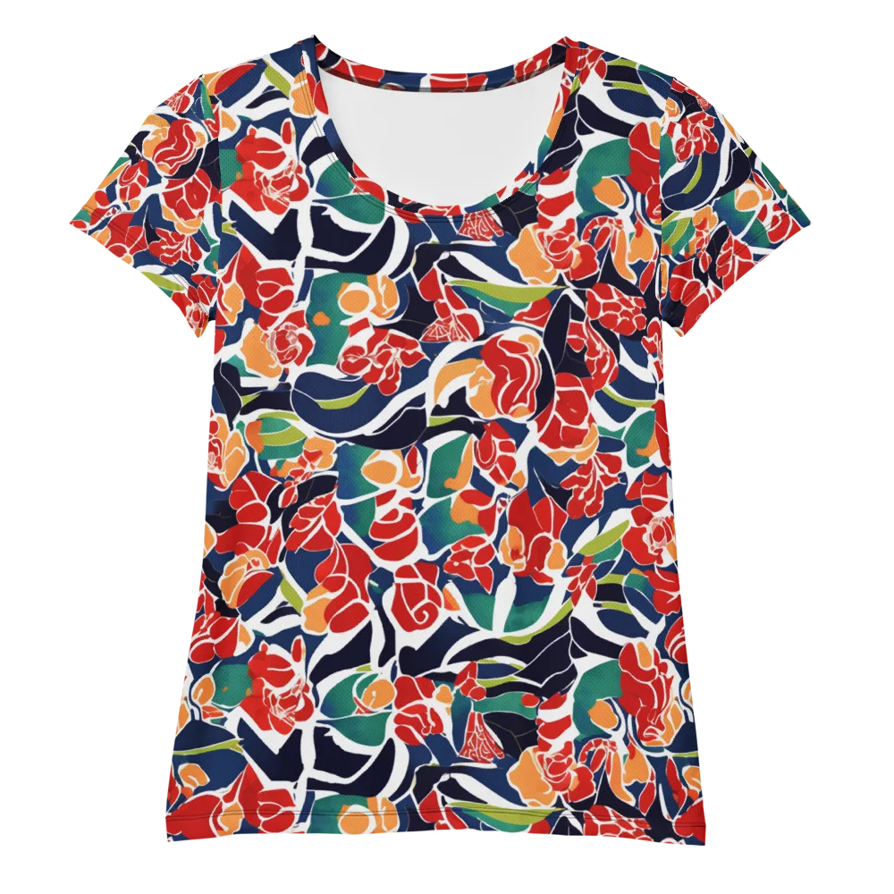 Midnight Garden on Women's Athletic T-Shirt — Front