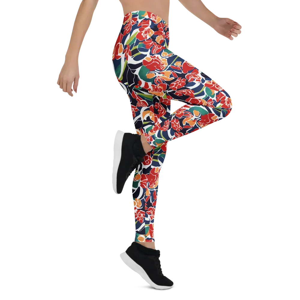 Midnight Garden on Leggings — Right
