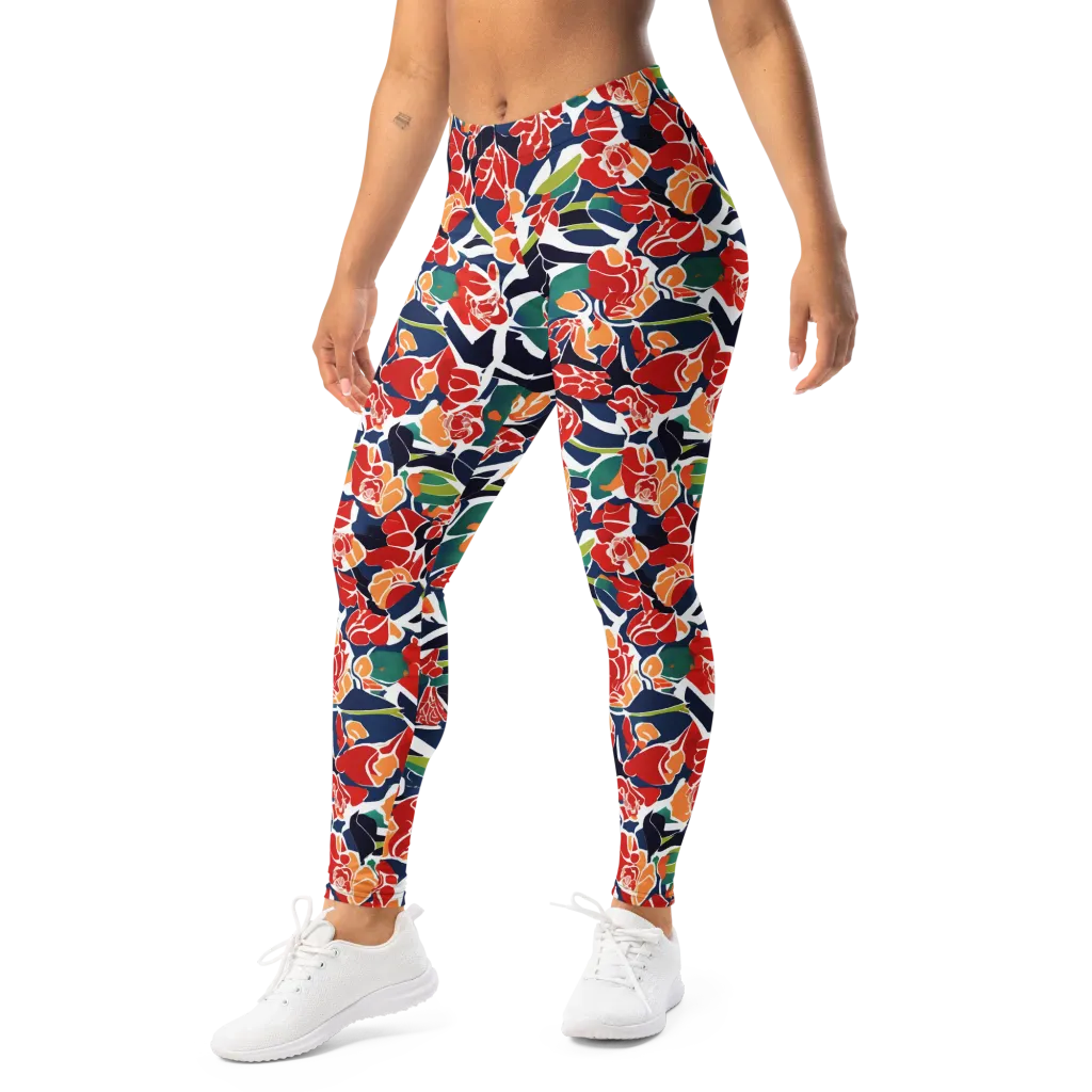 Midnight Garden on Leggings — Left Front