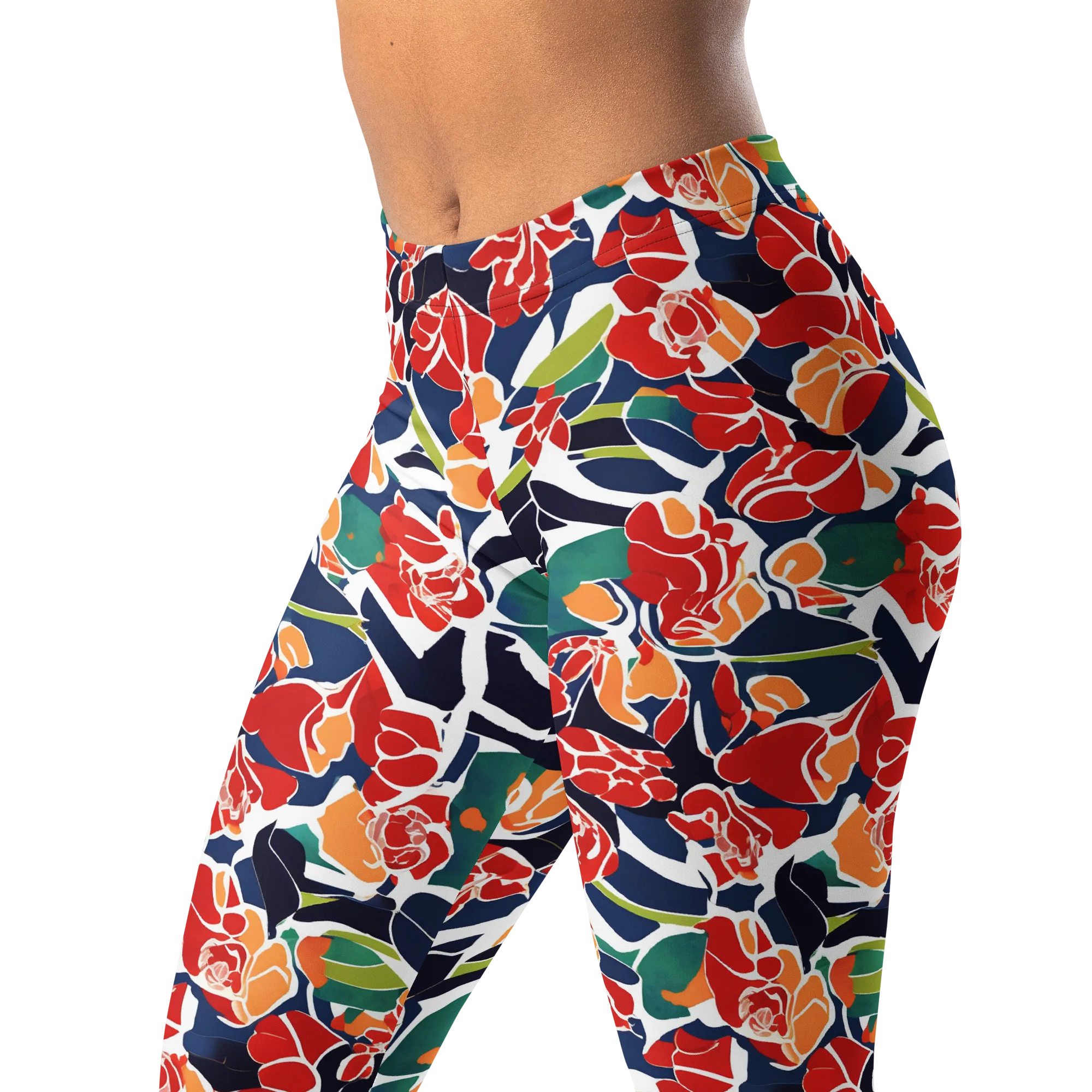 Midnight Garden on Leggings — Left Front