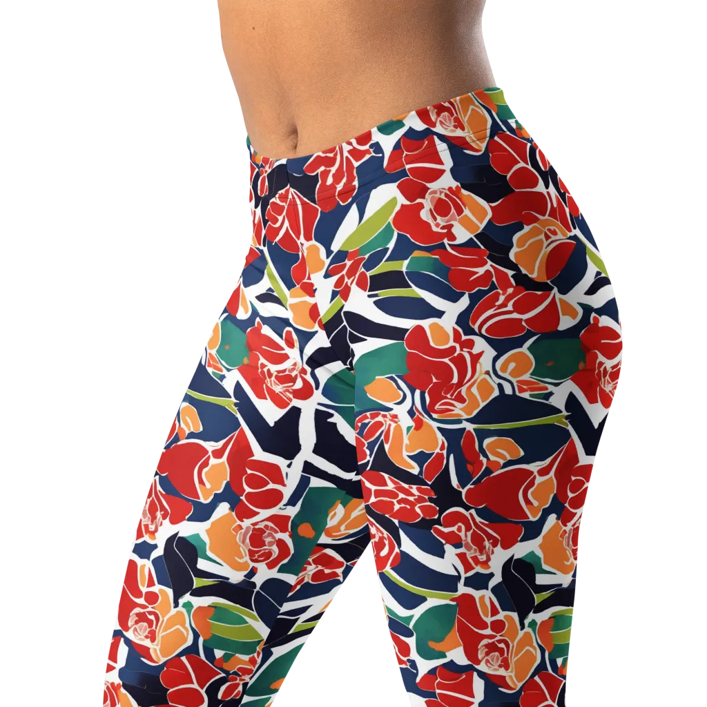 Midnight Garden on Leggings — Left Front