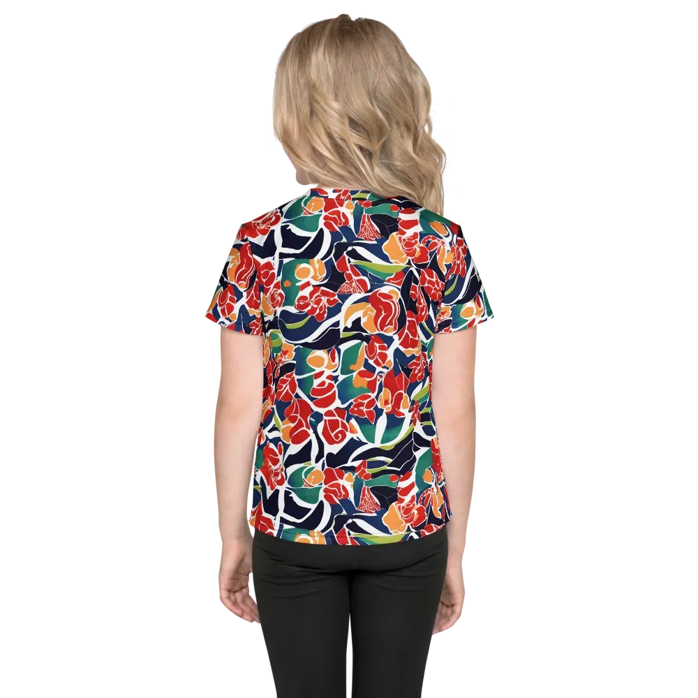 Midnight Garden on Kids Crew Neck T-Shirt — Back