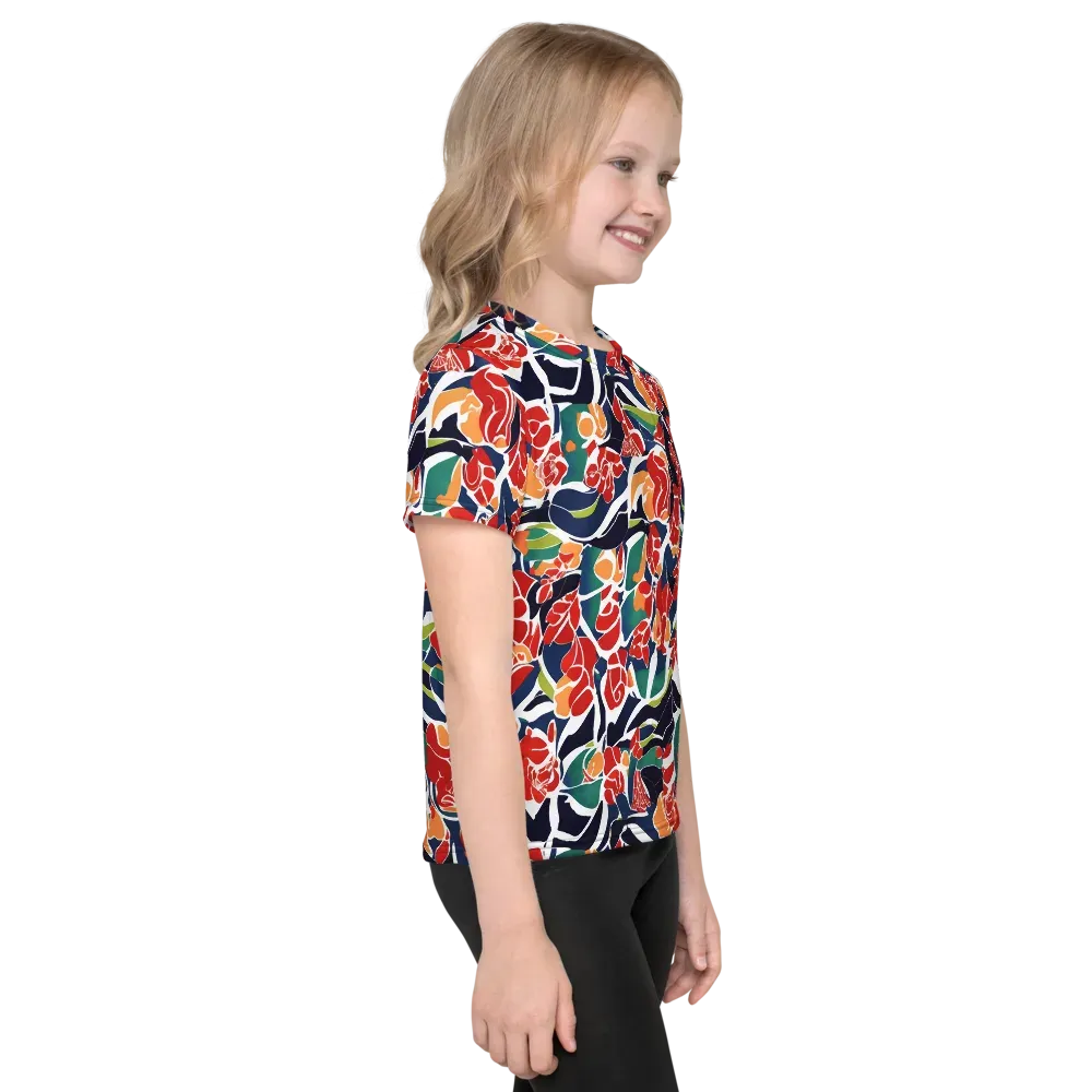 Midnight Garden on Kids Crew Neck T-Shirt — Right