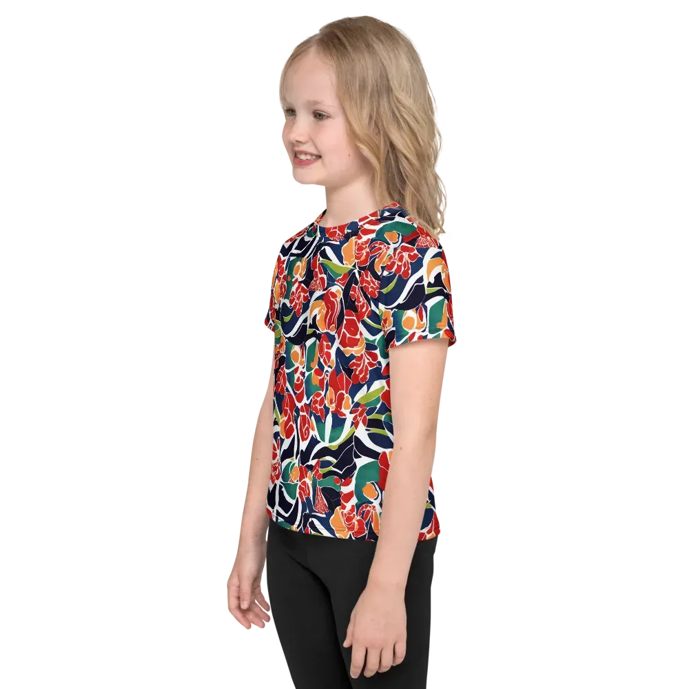 Midnight Garden on Kids Crew Neck T-Shirt — Left