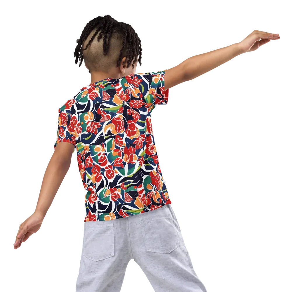 Midnight Garden on Kids Crew Neck T-Shirt — Back